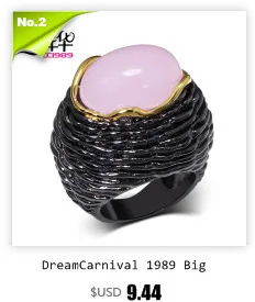 Dreamcarnival 1989 фиолетовый розовый cz коктейльное кольцо для Для женщин Готический Винтаж Юбилей ювелирные изделия черного золота Цвет anillos Mujer Анель