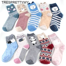 Новинка, Мультяшные животные, рай, женские плотные милые забавные рождественские носки, высокое качество, Kawaii, женские, весна-лето