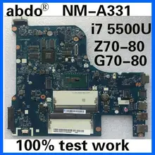 Abdo AILG1 NM-A331 материнская плата для Lenovo G70-70 Z70-80 G70-80 ноутбук материнская плата Процессор i7 5500U GT920M 2G тесты работы