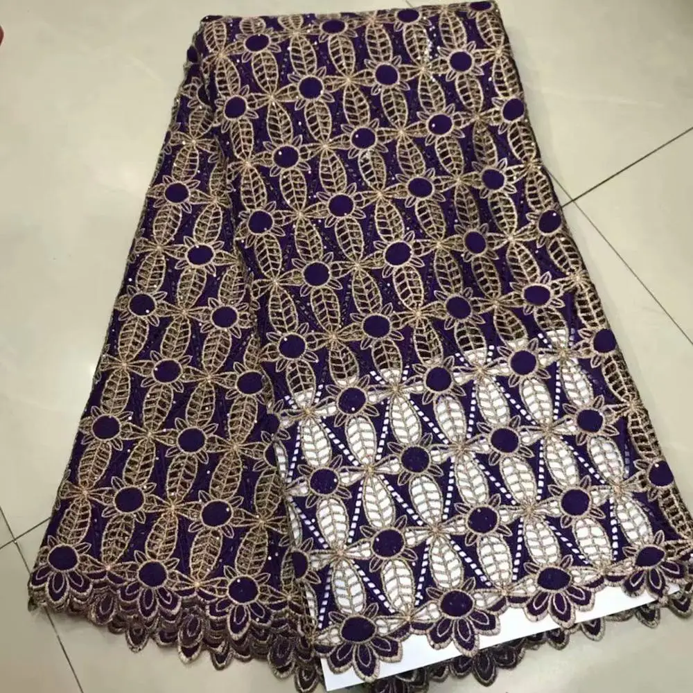 

2019 New Design Black Embroidery African Guipure Lace Fabric High Quality French Mesh lace fabric with Stones