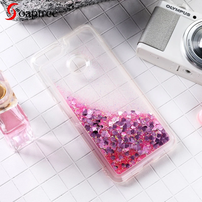 

Glitter Liquid Silicone Cases For Huawei honor 7C 7A Pro Y6 Prime 2018 Case Soft TPU Coque for Enjoy 8E Phone Fundas Covers