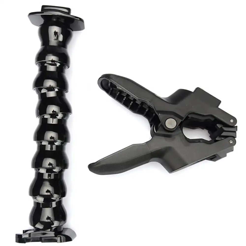 Adjustable Gooseneck Accessories For Action Cameras Adjustment Jaws Flex Clamp Mount Flexible Tripod For GoPro Hero 6 5 4 3+ SJCAM SJ4000 Xiaomi Yi 4K+ Xiaoyi Lite
