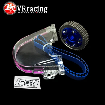 

VR - HNBR Racing Timing Belt + Aluminum Cam Gear + PQY Cam Cover FOR 92-00 Civic D16Z D16Y VR-TB1002B+6542B+6337