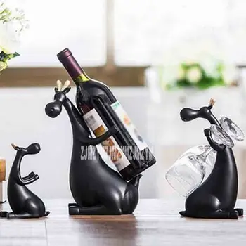 

Modern Personality Creative Resin Deer Set Red Wine Bottle Rack New Home Gifts Home Wedding Decoration Crafts Ornaments