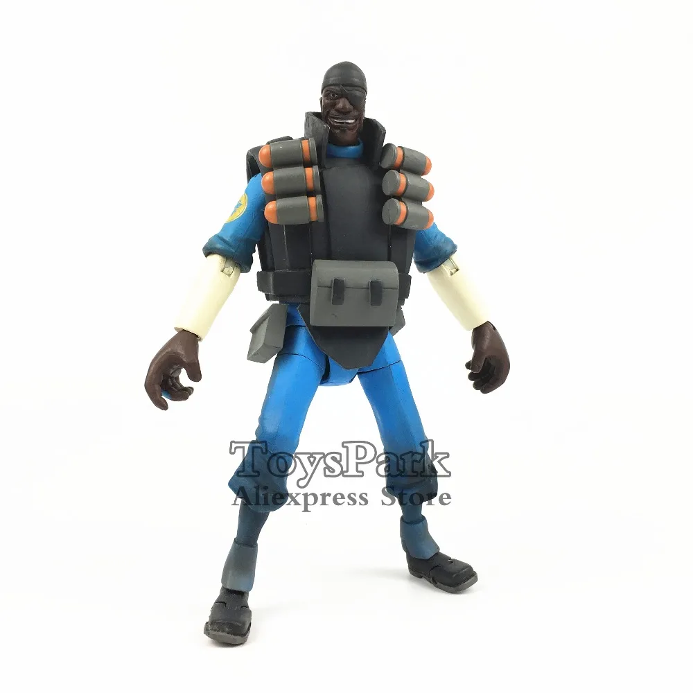 

NECA Team Fortress 2 Blue Demoman 7" Action Figure TF2 Game BLU LIMITED Edition Doll Model Second Hand Toys Used Original