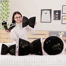 Креативные Мягкие плюшевые подушки с мультяшным бантом, круглые автомобильные чехлы с черным ремнем безопасности, детское прекрасное украшение, подушка для сна