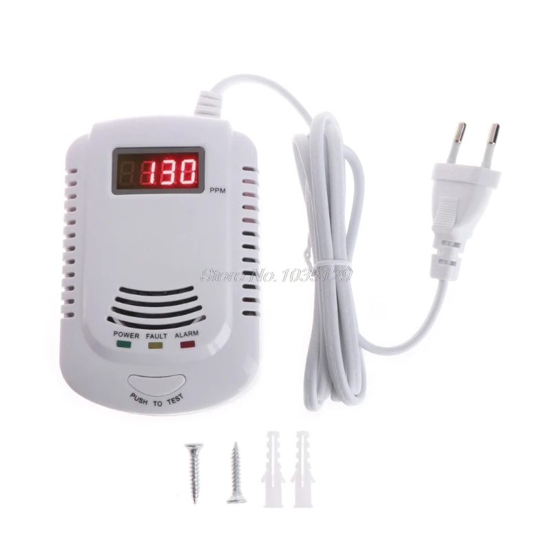 

Coalgas Natural Gas Methane Propane Leak Detector Tester Measurer Home Security EU Plug G27 Dropship