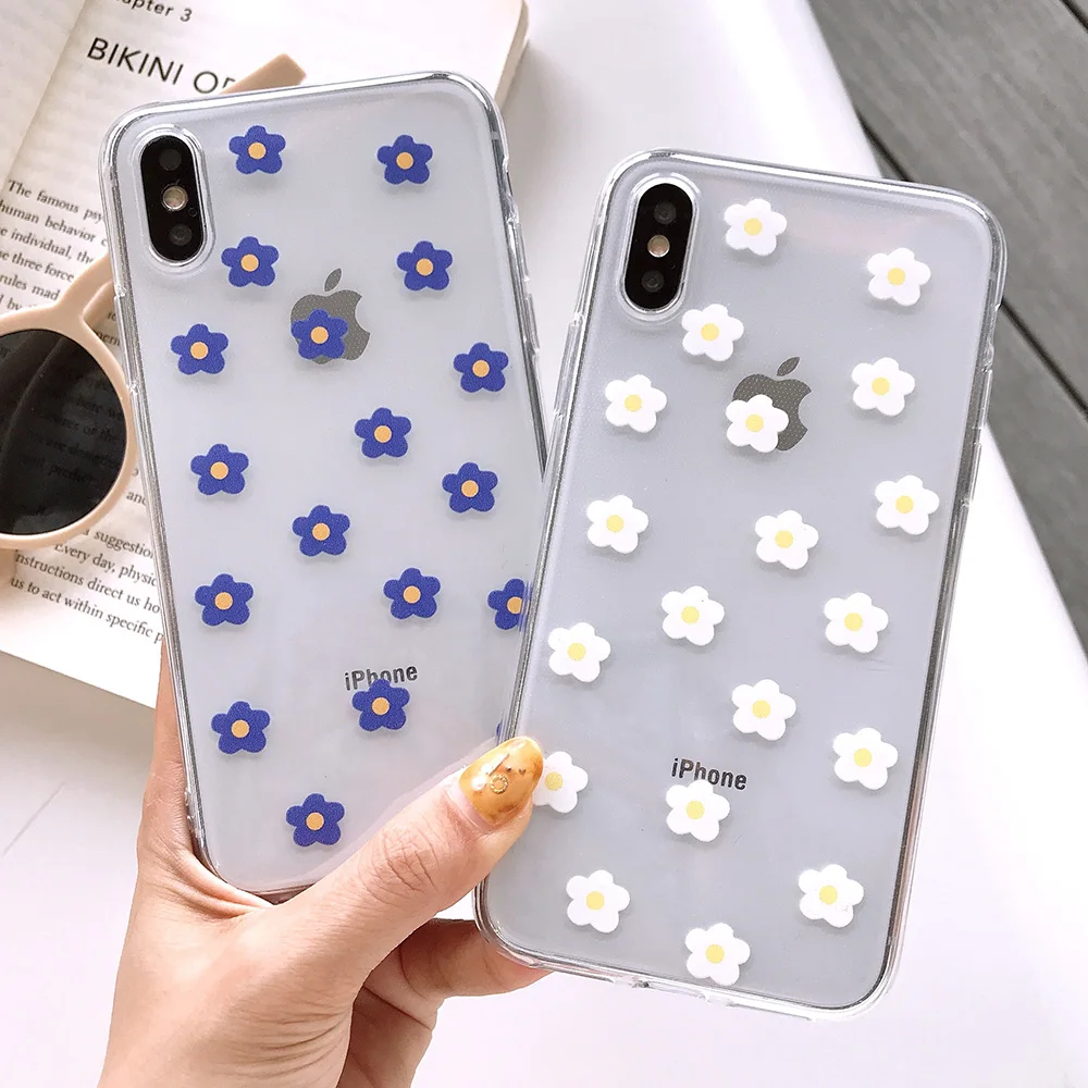 KIPX1117_2_JONSNOW Transparent Flowers Pattern Phone Case for iPhone X XR XS Max 8 Plus 7 6P 6S Cases Soft Silicone Cover Capa Coque Fundas