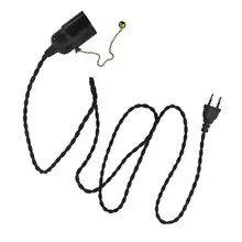 Светодиодный держатель для лампы с кабельным переключателем, вилка в американском стиле, 220 В, аксессуары для подвесных ламп, простой E27 небольшой свет