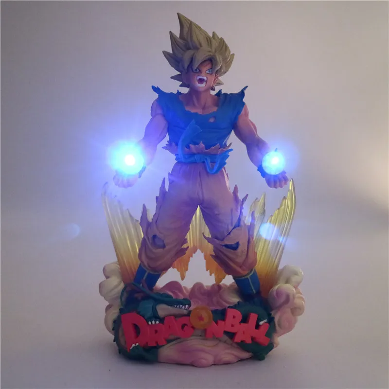 Dragon Ball Z Super Saiyan мощное светодиодное освещение DIY аниме ночник DBZ Коллекционная