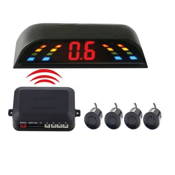 

Auto Parktronic Car LED Parking Sensor 4 Sensors Reverse Backup Vehicle Parking Radar Monitor Detector System Backlight Display