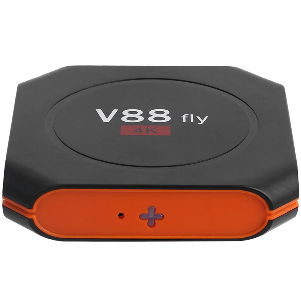 V88 Fly Смарт ТВ коробка Android 8,1 4 Гб Оперативная память 32 GB Встроенная память RK3328 BT4.0 Декодер каналов кабельного телевидения 2,4G Wi-Fi 4 K Android tv Box