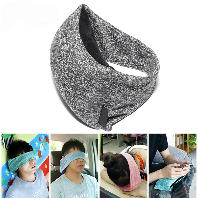 

Portable travel Compact pillow & eye mask 2 in 1-soft goggles neck Support Pillow for Airplane Office Napping trip