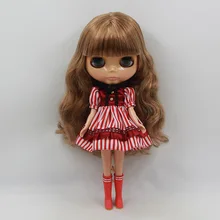 Обнаженная кукла blyth смешанные волосы загара кожи завод кукла AAAA