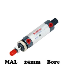 Free shipping MAL Aluminum alloy mini cylinder 25mm Bore 25/50/75/100/125/150/175/200/250/300/400/500mm Stroke Manufacturers