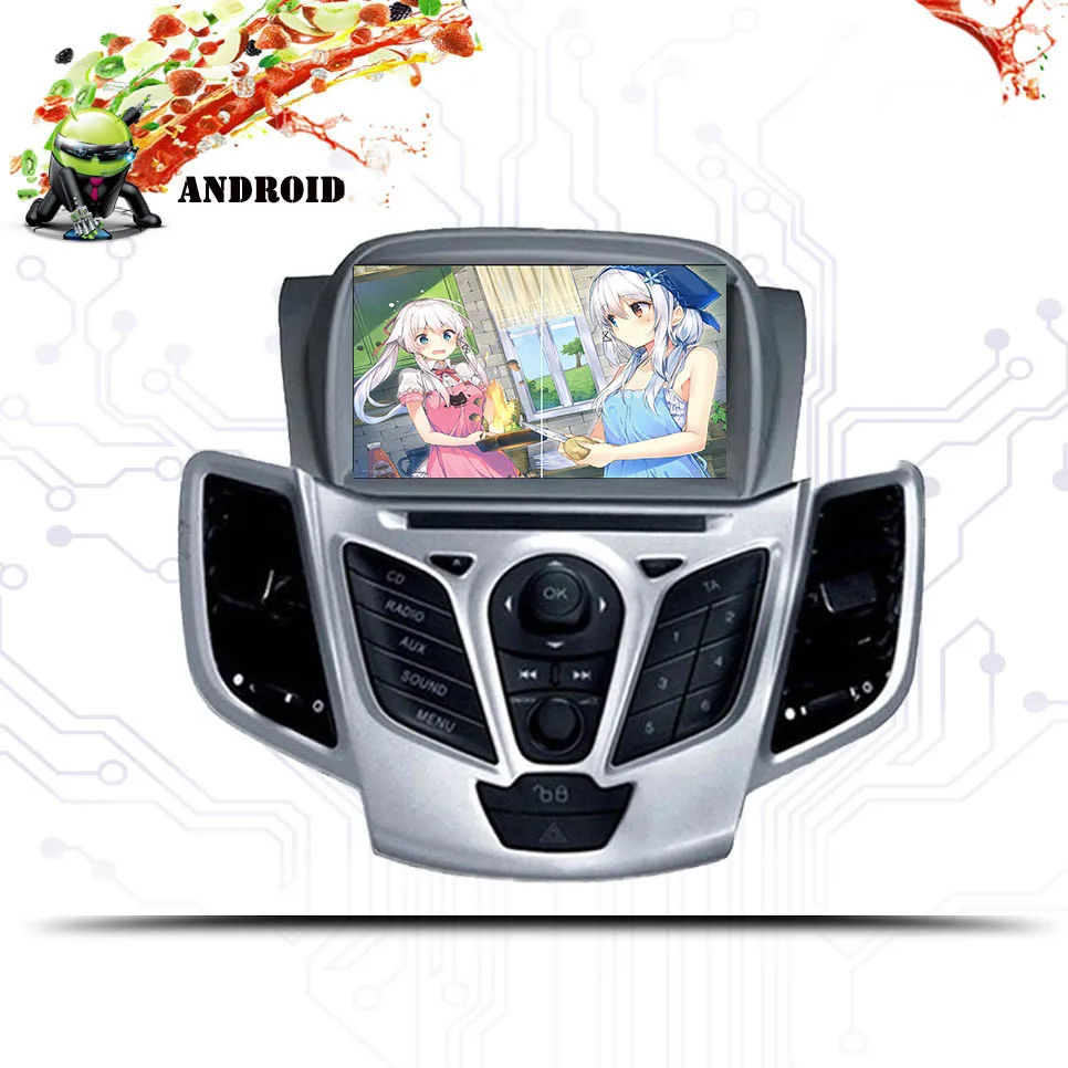 Android 9 0 2 Din автомобильное радио для Ford Fiesta 2008 2009 2010 2011 2012 2013 2015 2016 2017 18 Мультимедиа GPS