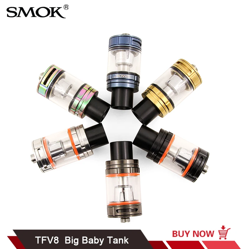 

Original SMOK TFV8 Big Baby Tank 5ml Top Filling 510 thread TFV8 Big Baby Beast Atomizer electronic cigarette SMOK Tank
