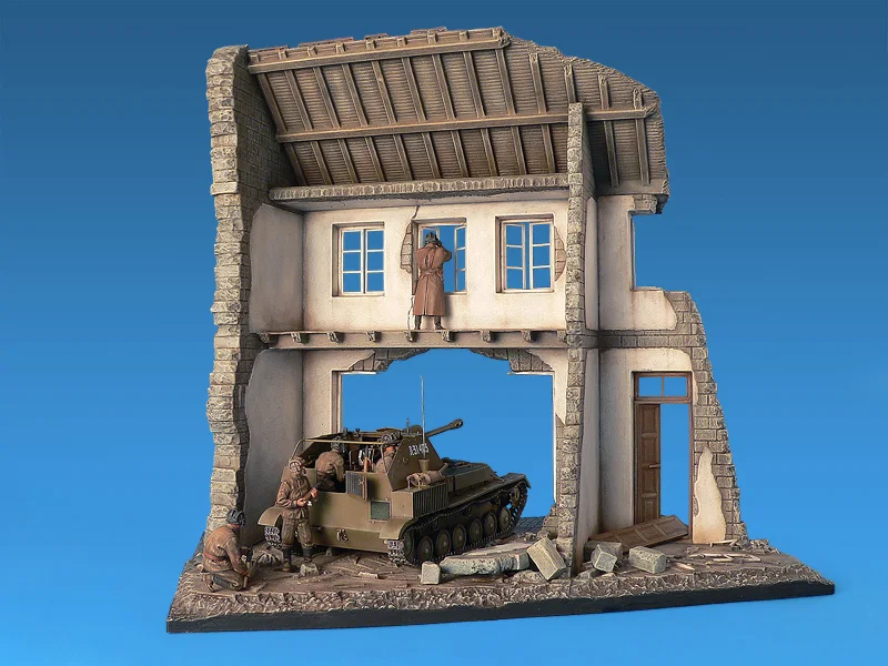 Диорамы со зданиями. 36027 miniart. 35013 miniart 1/35 австрийское городское здание. Литовское городское здание 1:35 35504. Развалины миниарт.