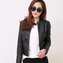 Plus size 5XL Women Solid Faux Leather PU Short Jackets 2019 Fall Winter Motorcycle Female Biker Outwear Windproof Ladies Coat
