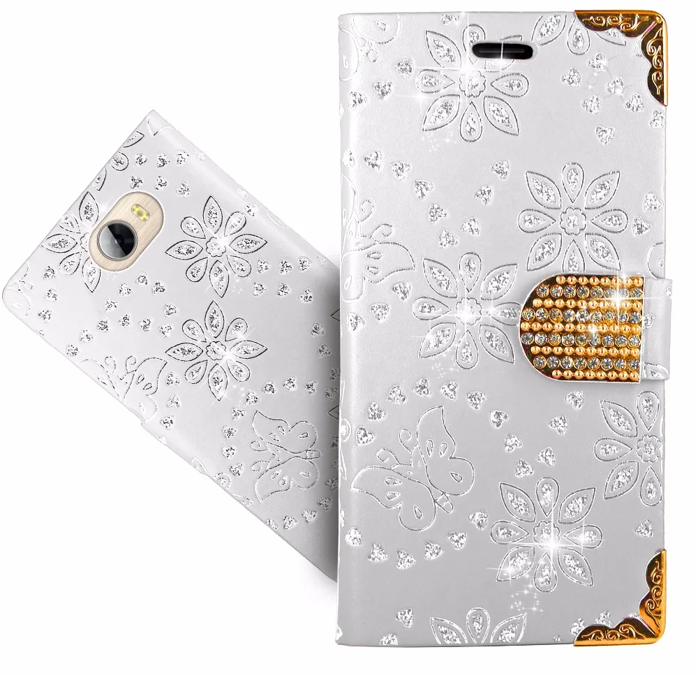 Bling чехол для Huawei Y635 кошелек Алмаз кожаный Kickstand сумка Coque Y635|Чехлы-портмоне| |