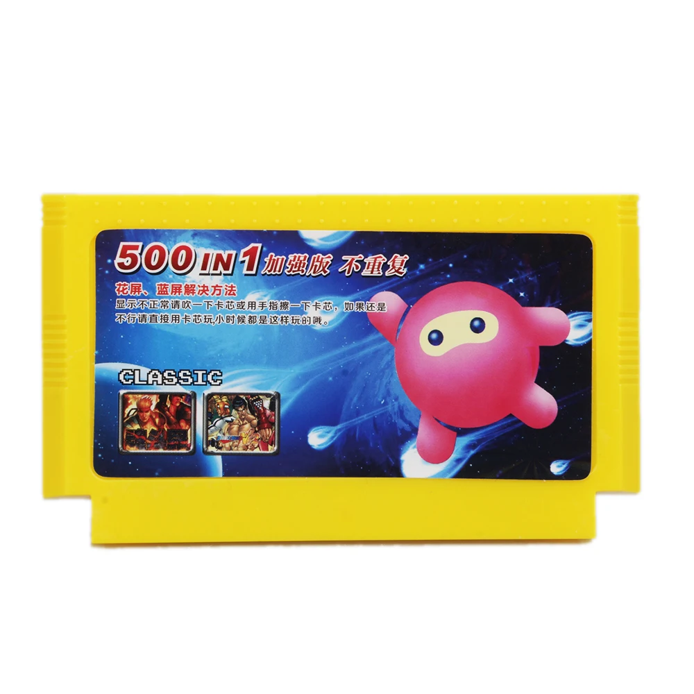 

New Arrival 500 in 1 Classic Games Collection 8 Bit 60 Pins Game Card for Video Game Console Memory Card