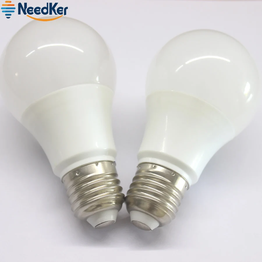 Needker A60 светодиодный лампы E27 SMD2835 5 W 7 W 9 W Светодиодная лампа AC 110 V 220 V 240 V светодиодный свет Теплый Холодный белый Освещение в помещении