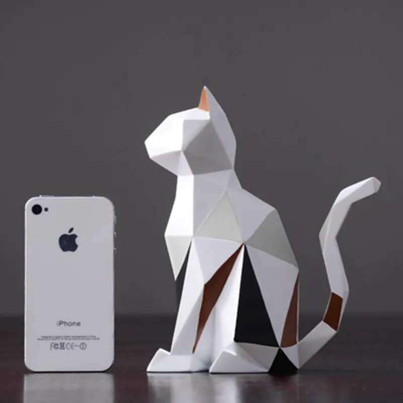  Nordic Modern Geometric Rabbit Cat Animal Creative Home Interior Furnishings Living Room Bedroom Ar - 4000031333736