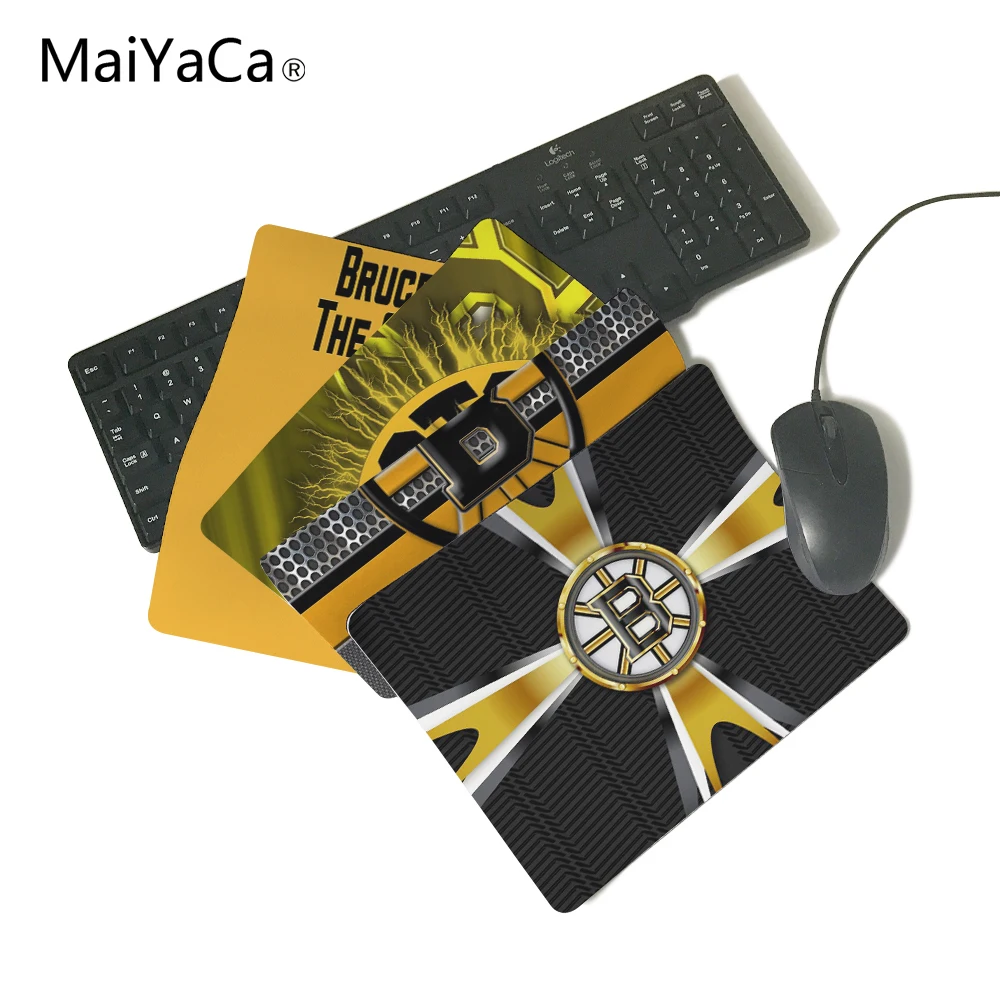 

MaiYaCa Boston Bruins background Anti-Slip Rectangle Mouse Pad Customized Supported Speed Version Low quality mouse pad