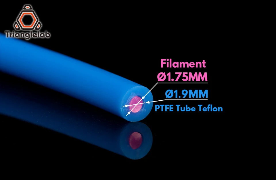 Trianglelab hotend PTFE трубка тефлонто для prusa i3 anet mk8 1,75 мм нить ID1.9mmOD4mm Capricornus трубка