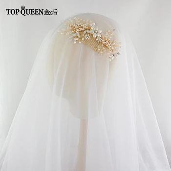 

TOPQUEEN HP143 Elegant Wedding Bridal Hair Accessory Crystal And Pearl Beaded Hair Comb Female Hair Clip Pearl Hair Ornaments