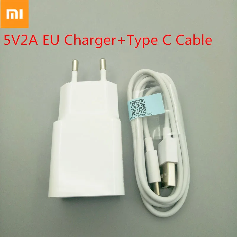 

XIAOMI Redmi note 7 Wall Charger Type-C USB Data Cable 5V2A EU plug Travel Adapter For Mi A2 A1 8 6 5S 5X 4S Mix 2S max 3 note 3