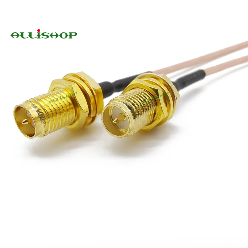 Кабель ALLISHOP 10 см RP SMA Jack к U.FL IPX IPEX RG178 прямой (штырьковый) uFL/u.FL/IPX соединительный