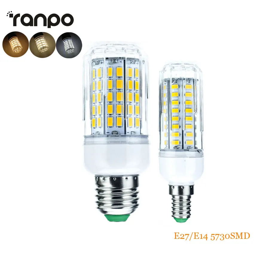 1 шт SMD 5730 лампада светодиодный светильник E27 220V кукурузы E14 лампы Люстра s Свеча