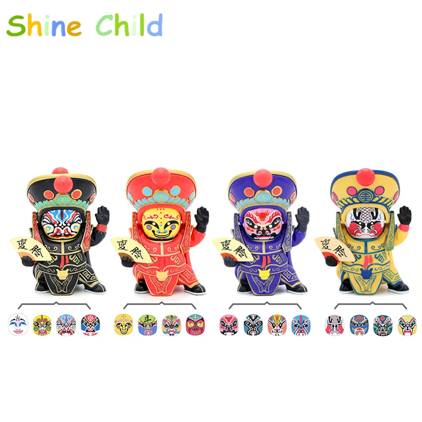 

Traditional Creative Chinese Opera Face Changing Doll Sichuan Opera Face-changing Figure Ceramic Plastic Charm Toy Gift 1pc