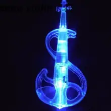 Цветная Зеленая прозрачная электрическая скрипка прозрачная скрипка 2