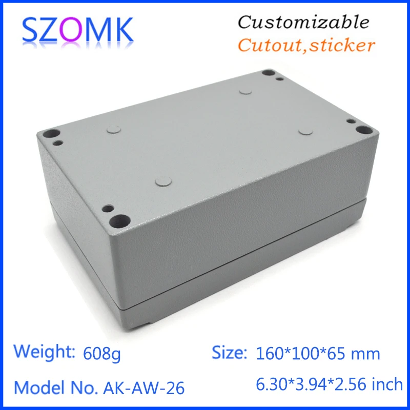 szomk IP66 die cast aluminum waterproof enclosure for electronics aluminum case waterproof equipment junction box  (2)