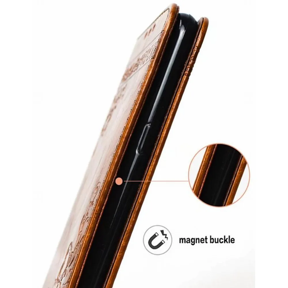 Кожаный чехол с тисненым рисунком для Oukitel C11 Pro крышка Роскошные Чехлы книжки oukitel