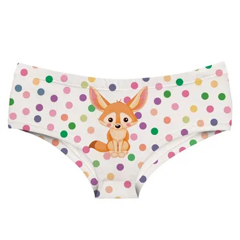 

LEIMOLIS FENNEC DOTS funny print sexy hot panties female kawaii Lovely underwear push up briefs women lingerie thongs