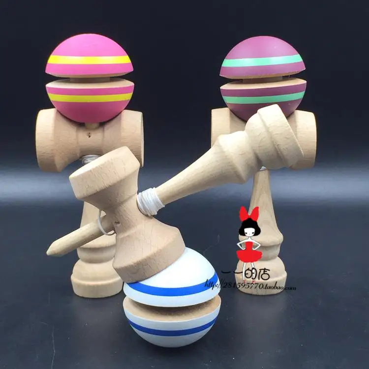 New kendama 20pcs wholesale yoyo rubber stripe ball balanced