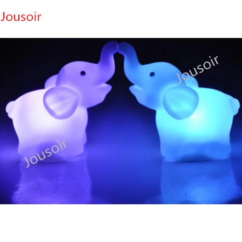 

10pcs/lot 7 Color Changing Elephant LED Night Light Lamp with Battery Party Decor for Children Christmas Decor Gift CD15 T04