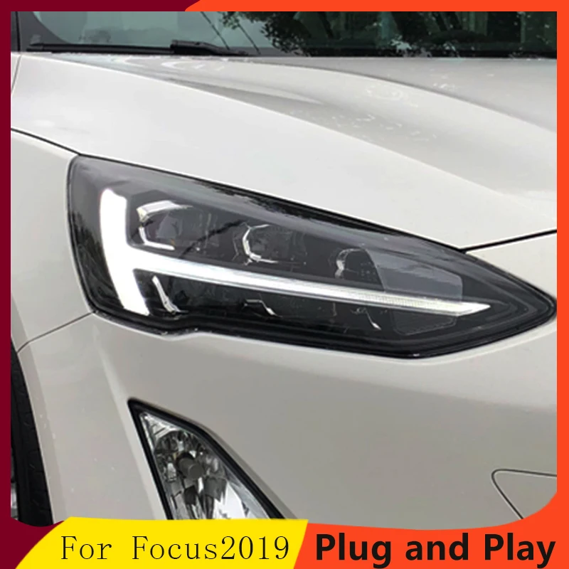Автомобиль для 2019 Ford Focus полный светодиодный светильник головной в сборе