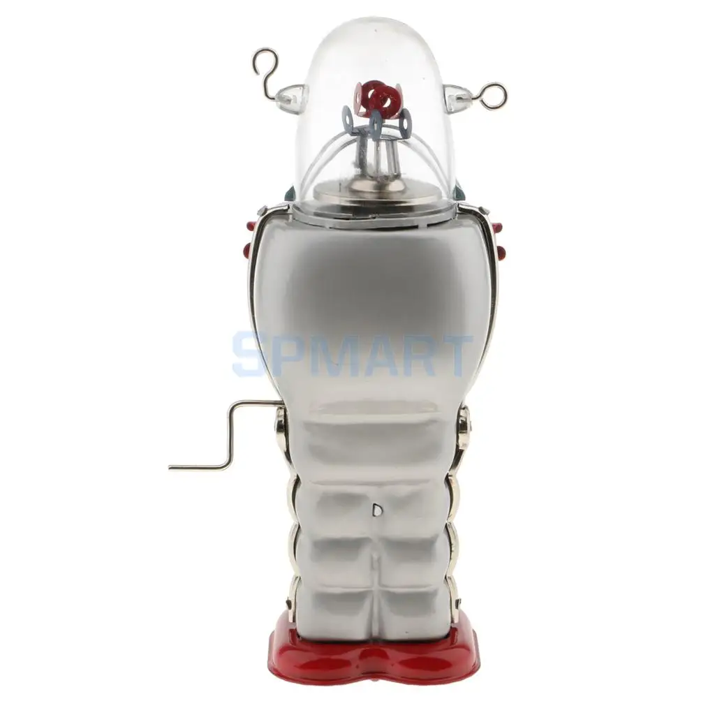 Vintage Space Robot Model Wind-up Clockwork Tin Toys Collection Gifts for Kids Children Adult