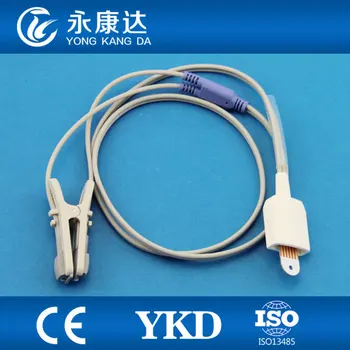 

3pcs/lot Reusable animal ear clip spo2 sensor for Veterinary 1m 6pin TPU cable