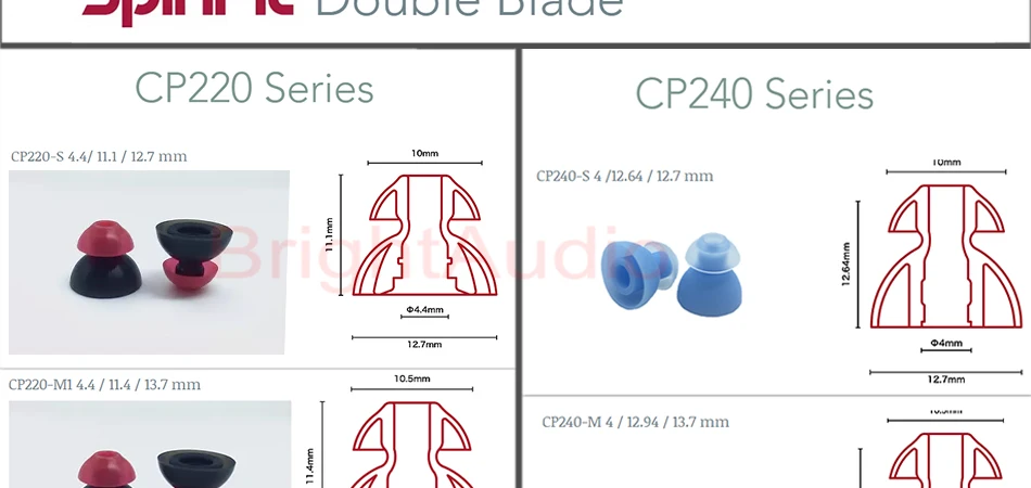 DUNU SpinFit CP100 CP800 CP220 CP230 CP240 наушники-вкладыши ушные вкладыши инновационная технология ушные вкладыши 1 пара(2 шт