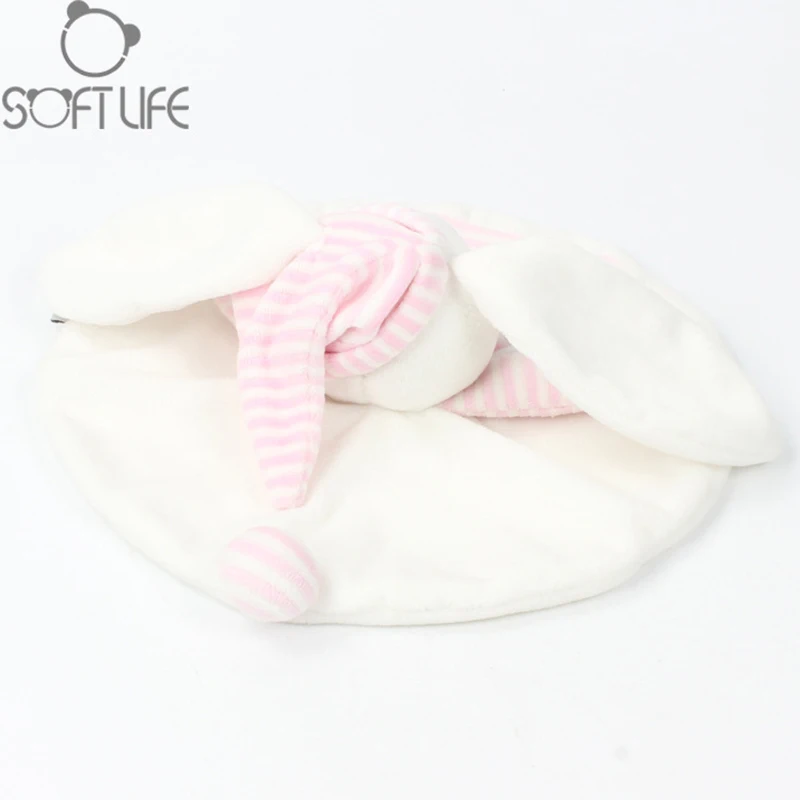 25CM Baby Plush Toy Pink Hat Bear Scarf Handkerchief Appease Towel Rattles Crap Doll Sleep Comfort Doll For Calm Educational Toy (9)