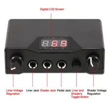 Профессиональный источник питания для татуажа, двойной светодиодный 3 цифровой дисплей для Liner Shader, Перманентный макияж, татуировка, США/ЕС, вилка