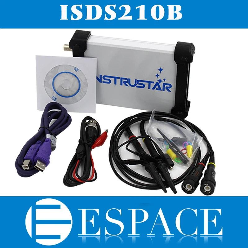 ISDS210B 4 в 1 двухканальный ПК USB портативный цифровой осциллограф + анализатор