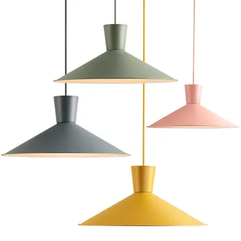 

Modern simple Nordic macaron foyer pendant lights colorful restaurant bar bedroom bedside coffee shop creative E27 LED droplight