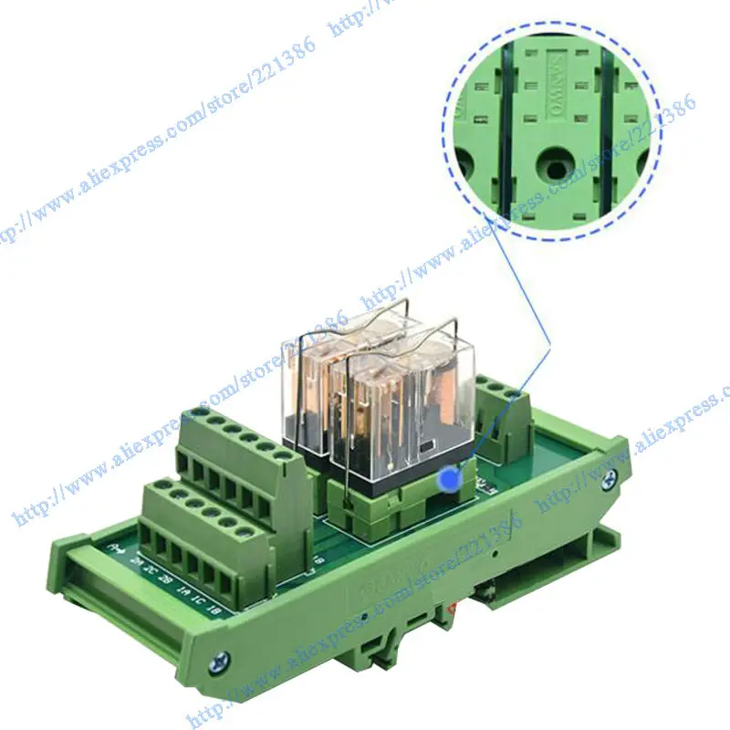 2 channels 5A 24V OMRON Relay Module driver board output amplifier