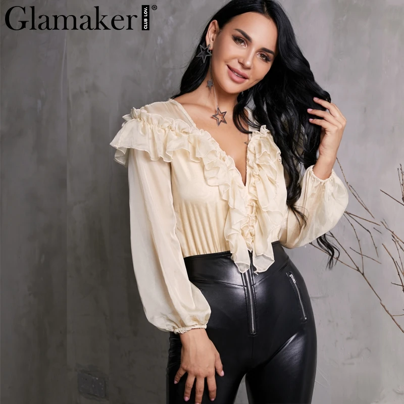 الشيفون شاش شفاف طويل كم ارتداءها النساء الكشكشة العميق v الرقبة الوردي بدلة للجسم مثير عارضة قصيرة حزب الصيف بذلة